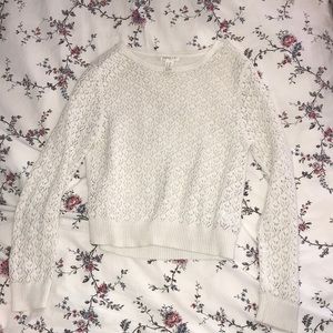 F21 Girls Lightweight White Sweater
